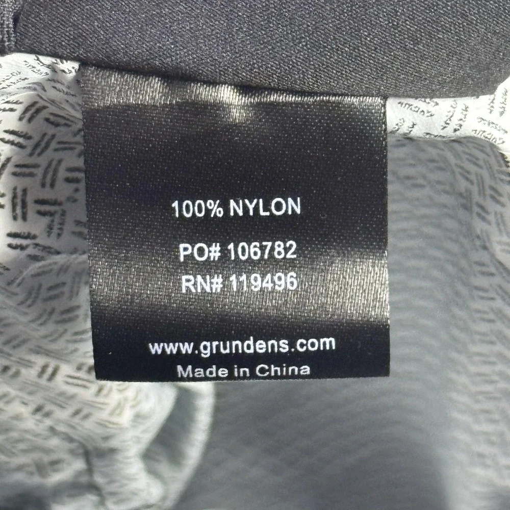 Grundens Rain Pants Mens Small Black Lined Waterproof Pockets Nylon Relaxed Fit